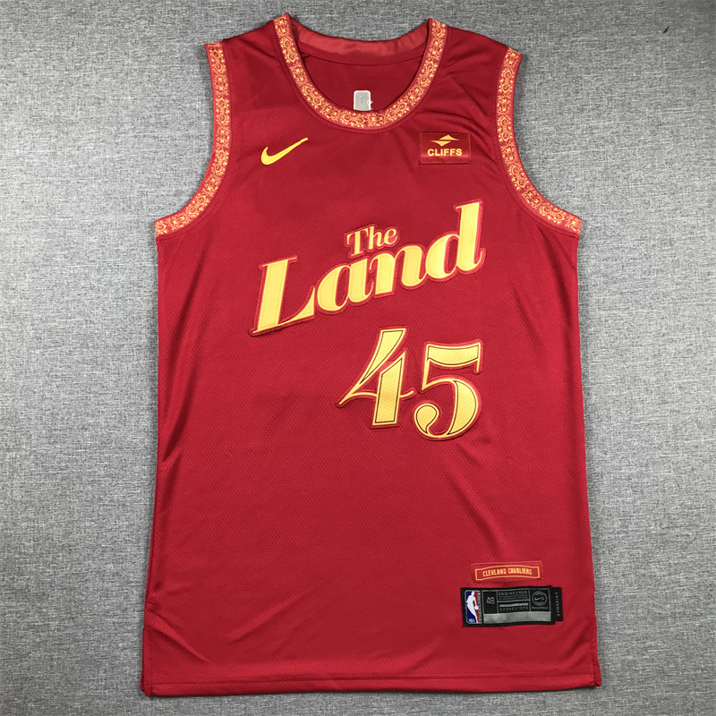 Men Cleveland Cavaliers #45 Donovan Mitchell Red Nike 2025 NBA Jersey->cleveland cavaliers->NBA Jersey